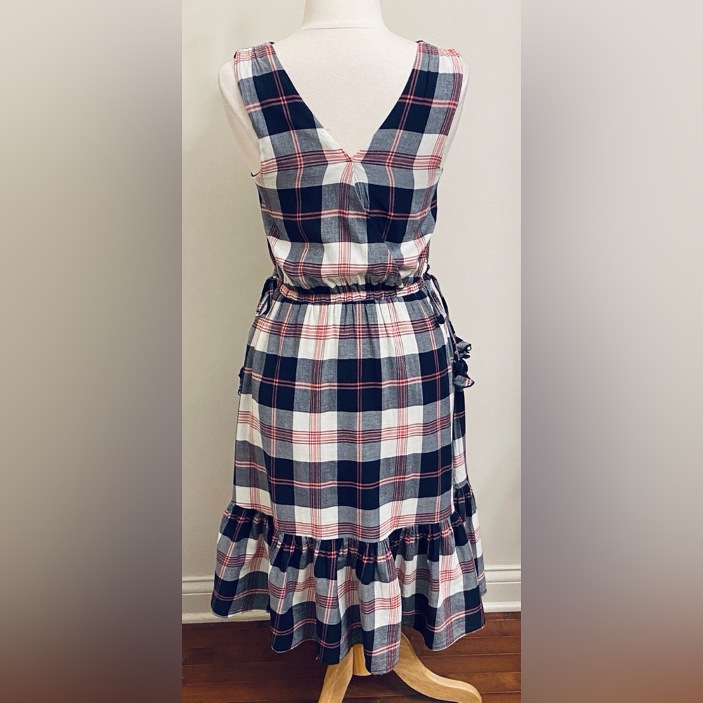 Isabella Sinclair Dickens Blue Red Plaid SZ S Modern Cowgirl Western Chic Dress - Picture 8 of 14